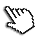 یاس پلاست شمال - pixel hand cursor 128